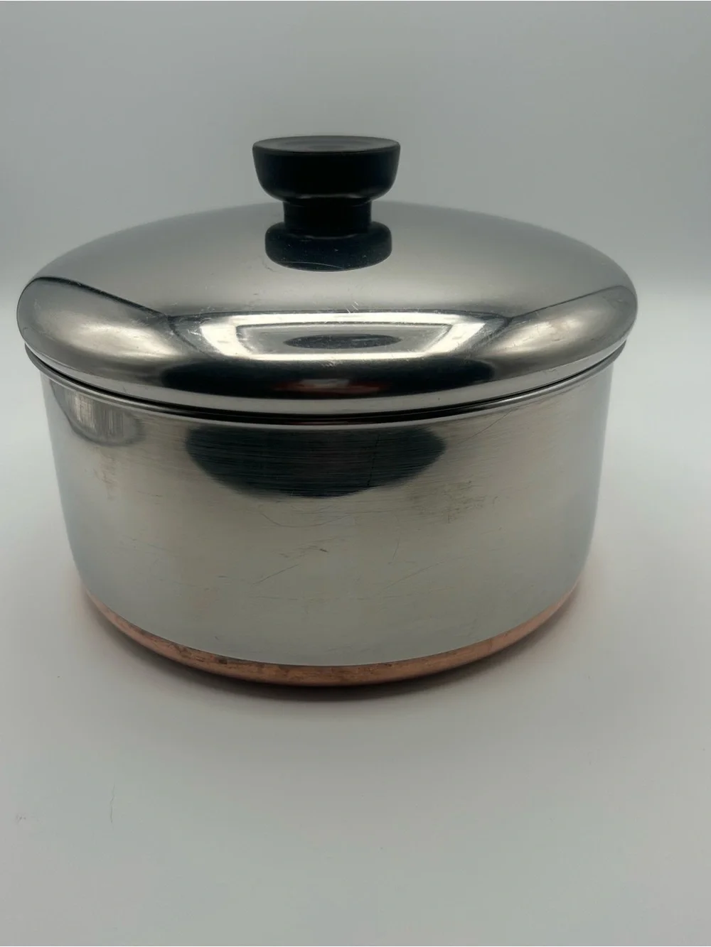 Vintage Revere Ware 1801 2 Quart Sauce Pan Pot with Lid Copper Clad USA 92f
